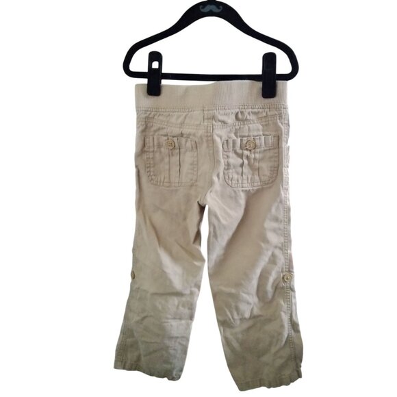 Children’s Place Size 5 Cargo Pants Girls Beige Convertible Adjustable Waist - Picture 7 of 10
